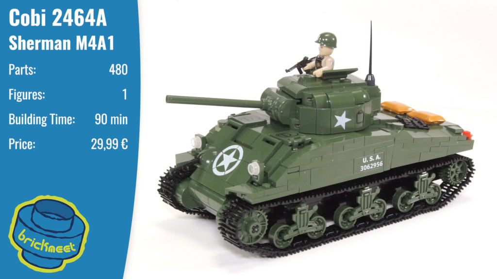 Cobi 2464A Sherman M4A1 – Speed Build Review