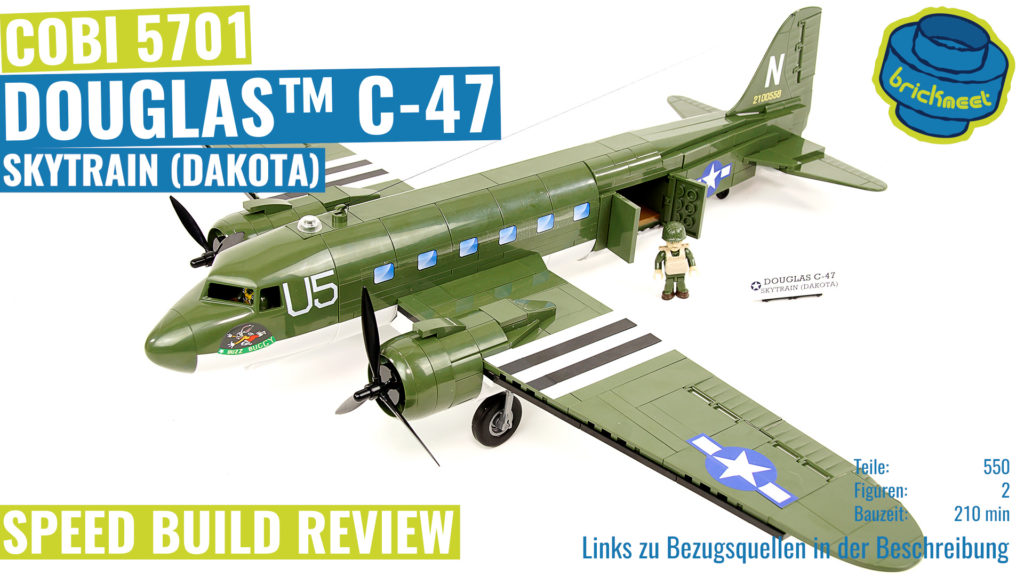 COBI 5701 Douglas™ C-47 Skytrain (Dakota) D-Day Edition – Speed Build Review