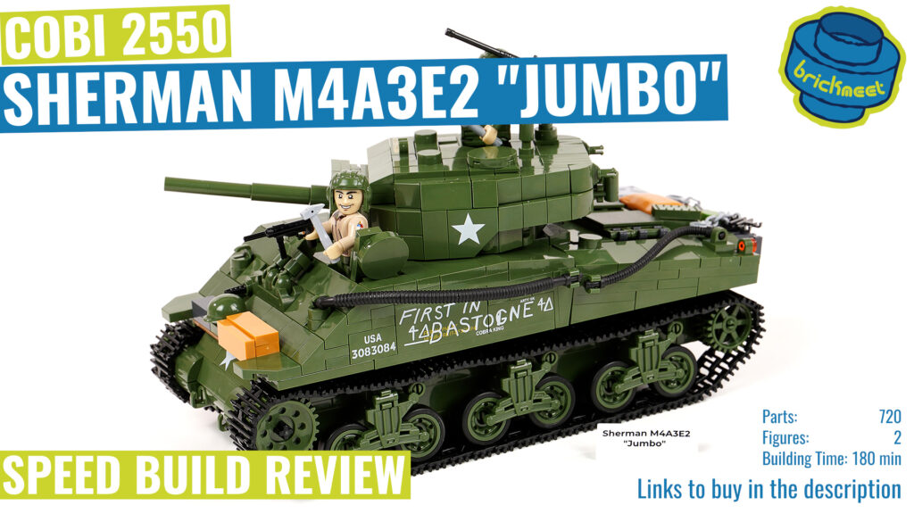 COBI 2550 – Sherman M4A3E2 „Jumbo“ (Speed Build Review)