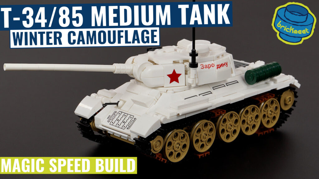 T-34/85 Winter Camouflage – Sluban B0978 (Speed Build Review)