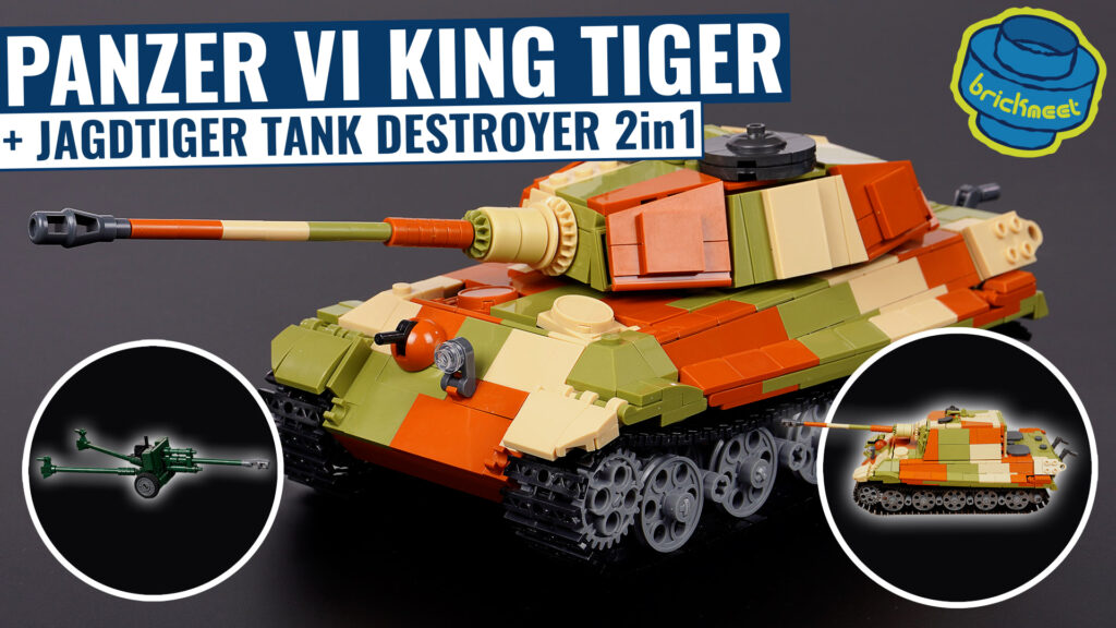 Sluban  B0980 – King Tiger + Tank Destroyer 2in1 – PzKpfw VI Tiger II (Speed Build Review)
