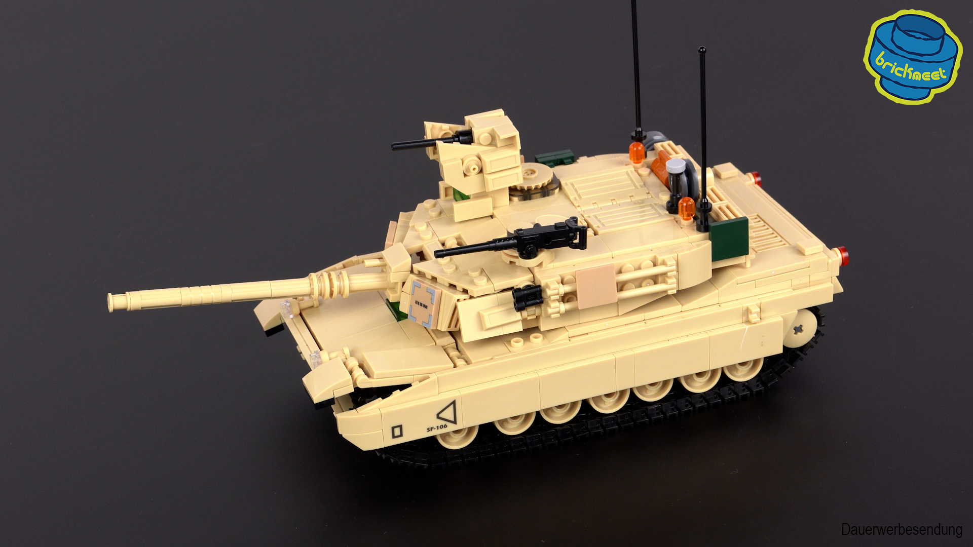 thumbnail image 2 of Sluban M1 Abrams MOC Building Blocks Set – 781 Pieces, Army Tank Model M1A2 2 of 3
