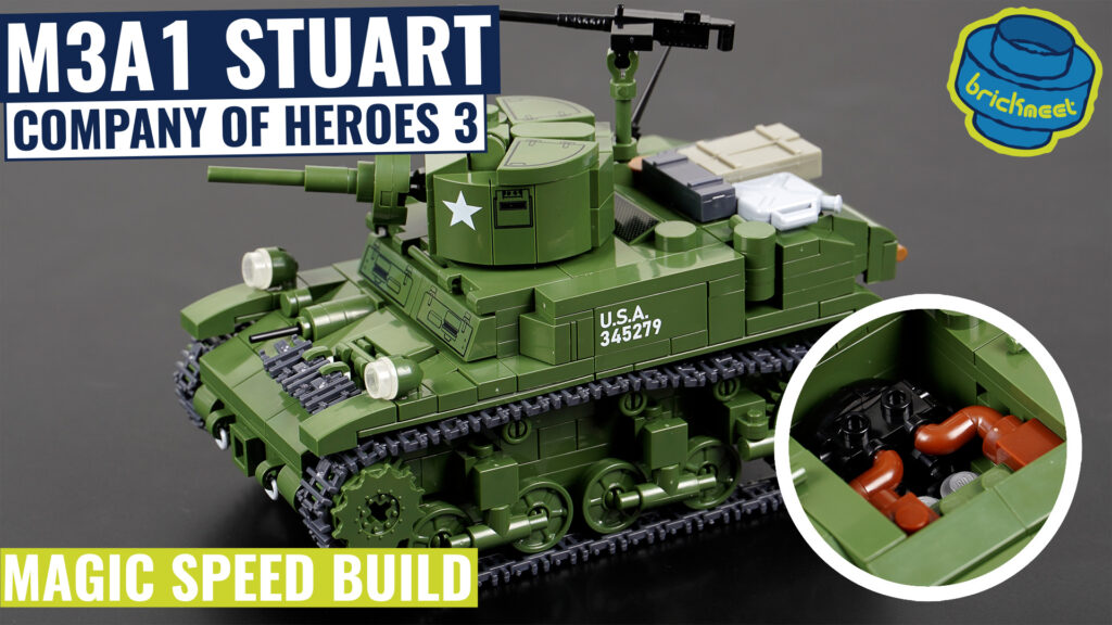 COBI 3048 – Company of Heroes 3 M3A1 Stuart – (Speed Build Review)