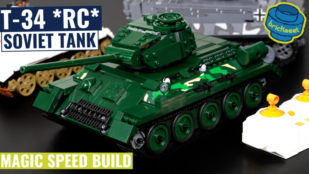 MouldKing 20015 – T-34 *RC+Sound* (Speed Build Review)